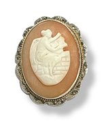 Brosche Mandile 1922 Dame Cammei antichi in Silber Conchiglia 2MSPCM1